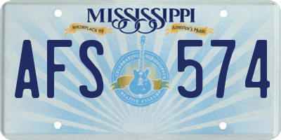 MS license plate AFS574