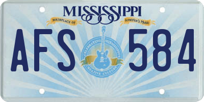 MS license plate AFS584
