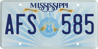 MS license plate AFS585