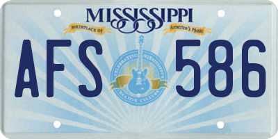 MS license plate AFS586