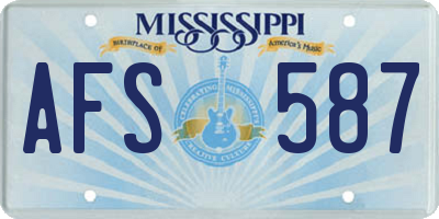 MS license plate AFS587