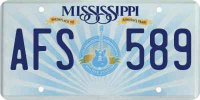 MS license plate AFS589