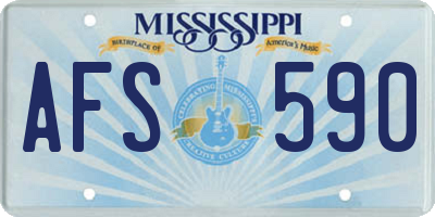 MS license plate AFS590