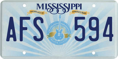 MS license plate AFS594
