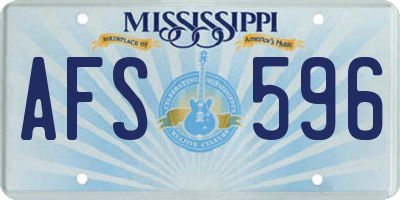 MS license plate AFS596