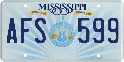 MS license plate AFS599