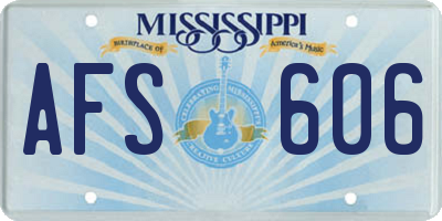 MS license plate AFS606