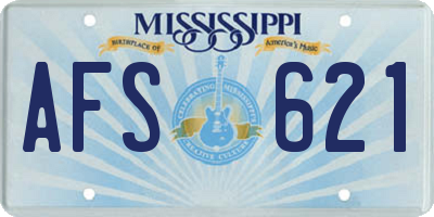 MS license plate AFS621