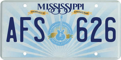 MS license plate AFS626