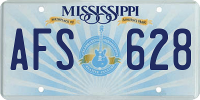 MS license plate AFS628
