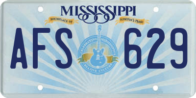 MS license plate AFS629
