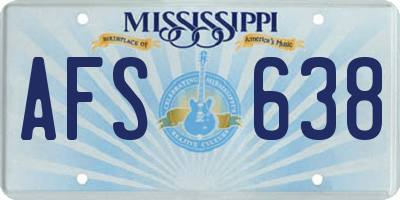 MS license plate AFS638