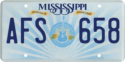 MS license plate AFS658