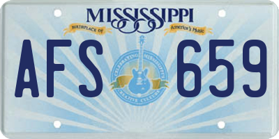 MS license plate AFS659
