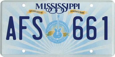MS license plate AFS661