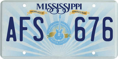 MS license plate AFS676