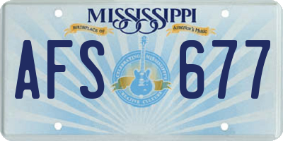 MS license plate AFS677