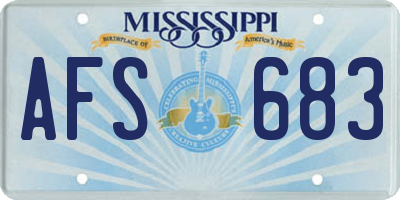 MS license plate AFS683