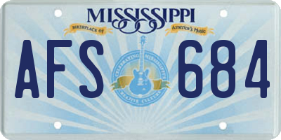 MS license plate AFS684