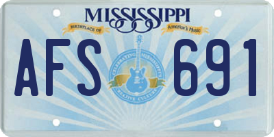MS license plate AFS691