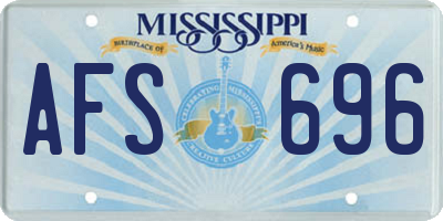 MS license plate AFS696