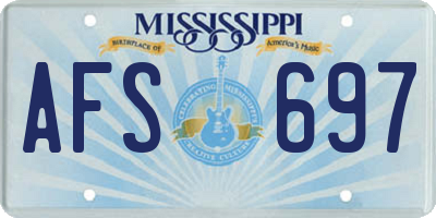MS license plate AFS697