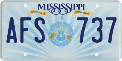 MS license plate AFS737