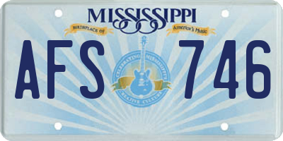 MS license plate AFS746