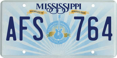 MS license plate AFS764