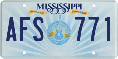 MS license plate AFS771