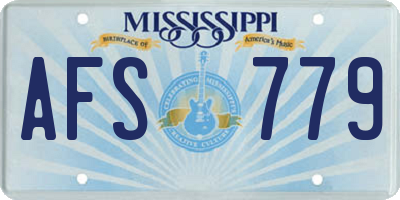 MS license plate AFS779