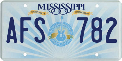 MS license plate AFS782