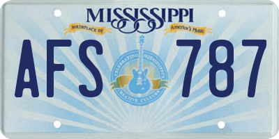 MS license plate AFS787