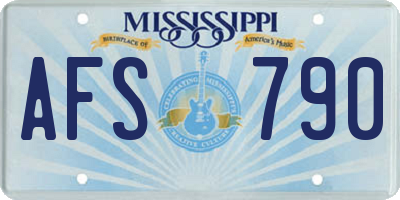 MS license plate AFS790