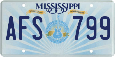 MS license plate AFS799