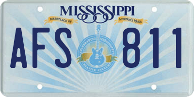MS license plate AFS811