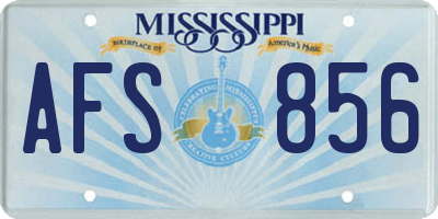MS license plate AFS856