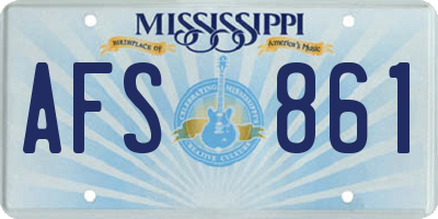 MS license plate AFS861