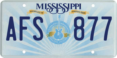 MS license plate AFS877