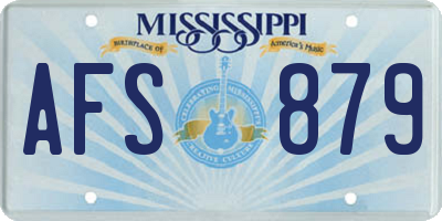 MS license plate AFS879