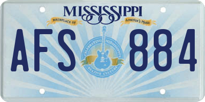 MS license plate AFS884