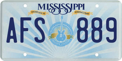 MS license plate AFS889