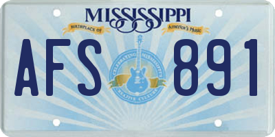 MS license plate AFS891