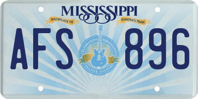 MS license plate AFS896