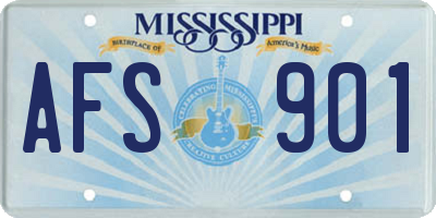 MS license plate AFS901