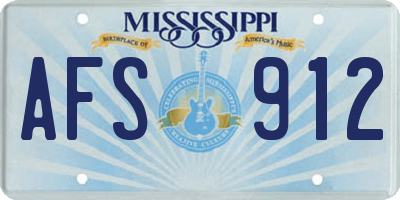 MS license plate AFS912