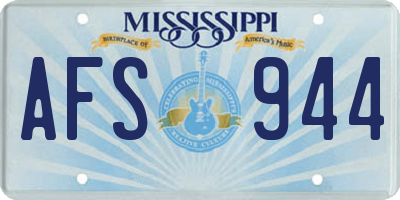 MS license plate AFS944