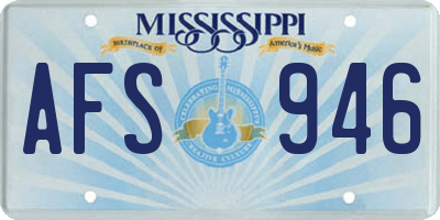 MS license plate AFS946
