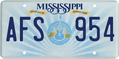 MS license plate AFS954