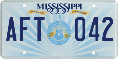 MS license plate AFT042